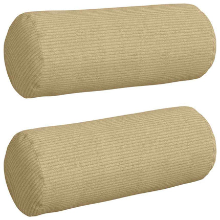 Bolsterkuddar 2 pcs Grågrön Ø 15 x 40 cm Kordread tyg