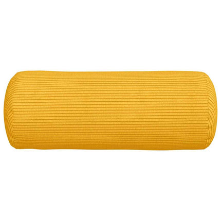 Bolsterkuddar 2 pcs Ljusgul Ø 15 x 40 cm Kordread tyg