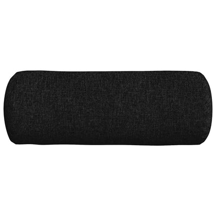Bolsterkuddar 2 pcs Svart Ø 25 x 70 cm tyg
