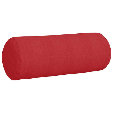 Bolsterkuddar 2 pcs Röd Ø 25 x 70 cm tyg