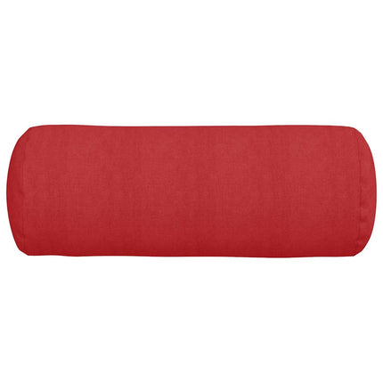 Bolsterkuddar 2 pcs Röd Ø 25 x 70 cm tyg