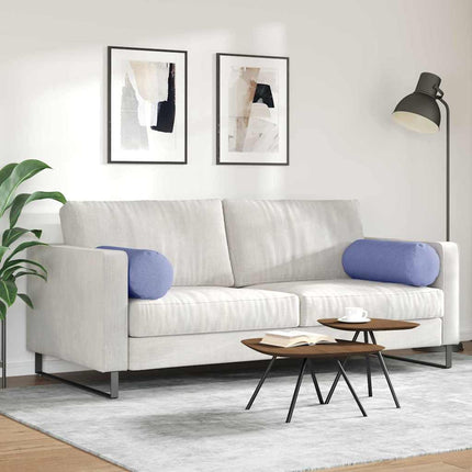 Bolsterkuddar 2 pcs Jeansblå Ø 25 x 70 cm tyg