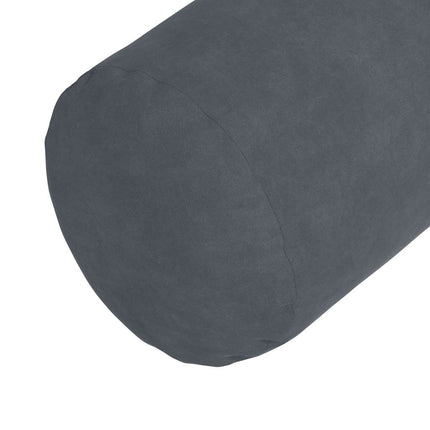 Bolsterkuddar 2 pcs Mörkgrå Ø 25 x 70 cm Kordread tyg