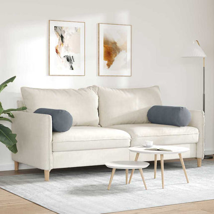 Bolsterkuddar 2 pcs Mörkgrå Ø 25 x 70 cm Kordread tyg