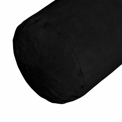 Bolsterkuddar 2 pcs Svart Ø 25 x 70 cm Mikrofiber Tyg