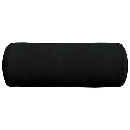Bolsterkuddar 2 pcs Svart Ø 25 x 70 cm Mikrofiber Tyg