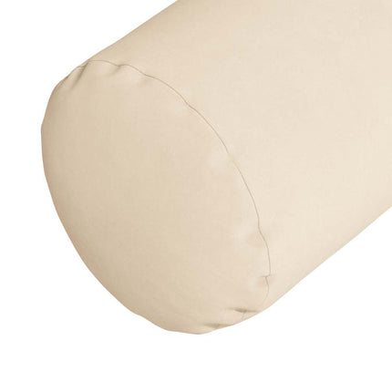 Bolsterkuddar 2 pcs Beige Ø 25 x 70 cm Mikrofiber Tyg