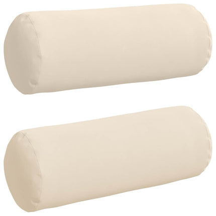 Bolsterkuddar 2 pcs Beige Ø 25 x 70 cm Mikrofiber Tyg