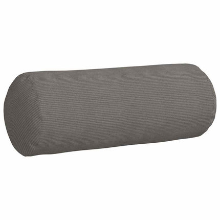 Bolsterkuddar 2 pcs Ljusgrå Ø 25 x 70 cm Kordread tyg