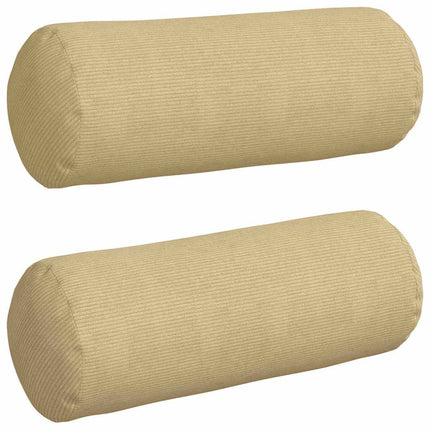 Bolsterkuddar 2 pcs Grågrön Ø 25 x 70 cm Kordread tyg