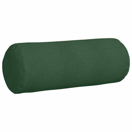 Bolsterkuddar 2 pcs Mörkgrön Ø 25 x 70 cm Kordread tyg