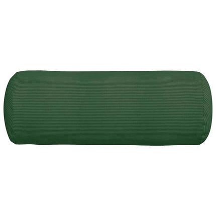 Bolsterkuddar 2 pcs Mörkgrön Ø 25 x 70 cm Kordread tyg