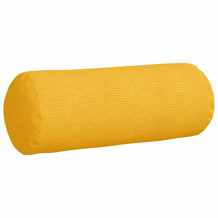 Bolsterkuddar 2 pcs Ljusgul Ø 25 x 70 cm Kordread tyg