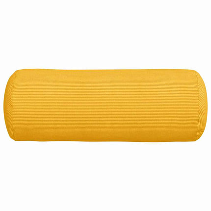 Bolsterkuddar 2 pcs Ljusgul Ø 25 x 70 cm Kordread tyg
