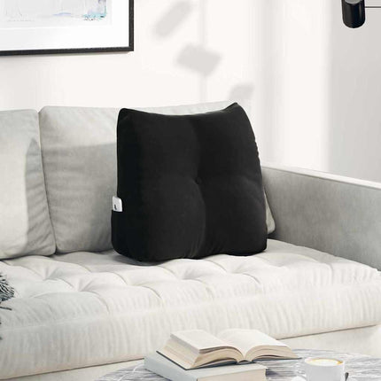 Ryggkudde Svart 45 x 24 x 50 cm Sammet