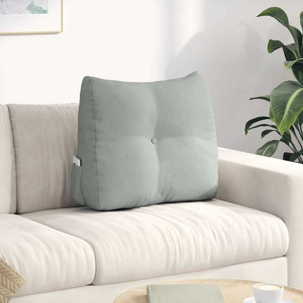 Ryggkudde Ljusgrå 60 x 24 x 50 cm Sammet