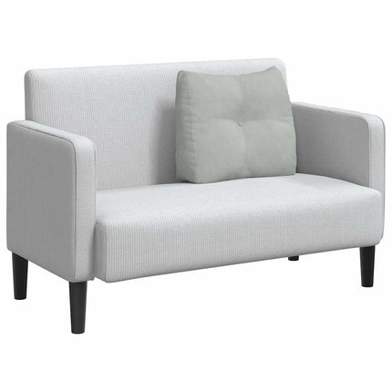 Ryggkudde Ljusgrå 60 x 24 x 50 cm Sammet