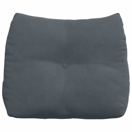 Ryggkudde Mörkgrå 60 x 24 x 50 cm Sammet