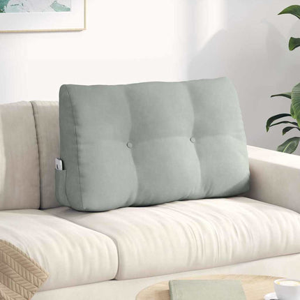 Ryggkudde Ljusgrå 80 x 24 x 50 cm Sammet