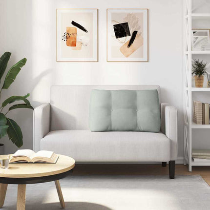 Ryggkudde Ljusgrå 80 x 24 x 50 cm Sammet
