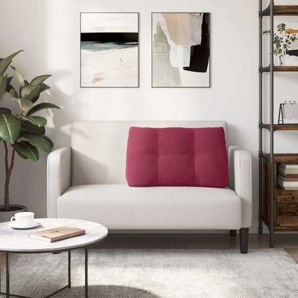 Ryggkudde Vinröd 80 x 24 x 50 cm Sammet