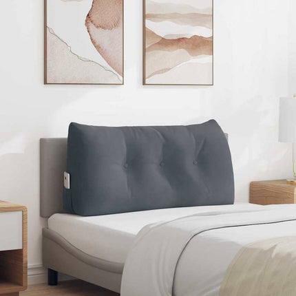 Ryggkudde Mörkgrå 100 x 24 x 50 cm Sammet
