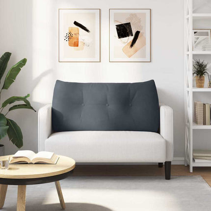 Ryggkudde Mörkgrå 100 x 24 x 50 cm Sammet
