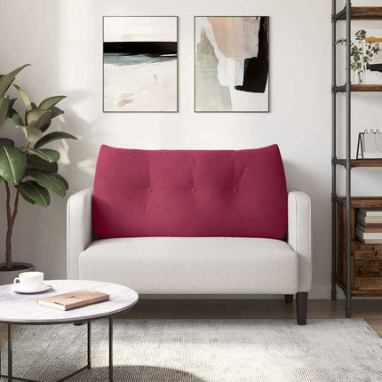Ryggkudde Vinröd 100 x 24 x 50 cm Sammet