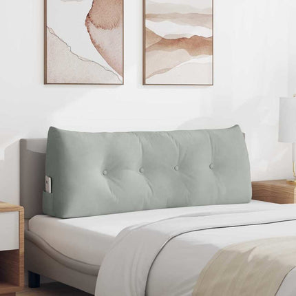 Ryggkudde Ljusgrå 120 x 24 x 50 cm Sammet