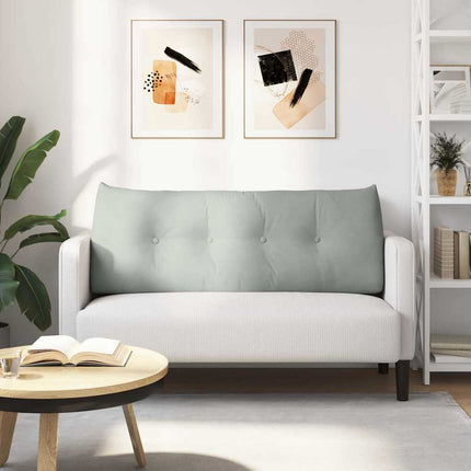 Ryggkudde Ljusgrå 120 x 24 x 50 cm Sammet