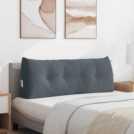 Ryggkudde Mörkgrå 120 x 24 x 50 cm Sammet