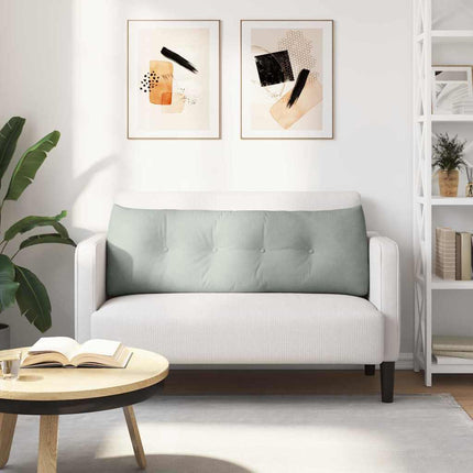 Ryggkudde Ljusgrå 140 x 24 x 50 cm Sammet