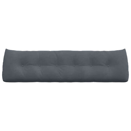 Ryggkudde Mörkgrå 180 x 24 x 50 cm Sammet