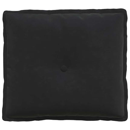 Ryggkudde Svart 50 x 45 cm Kordread tyg