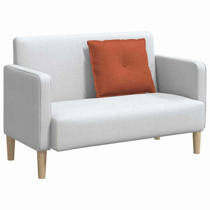 Ryggkudde Röd orange 60 x 50 cm Kordread tyg