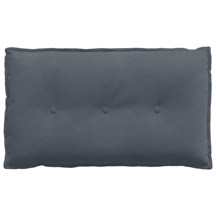 Ryggkudde Mörkgrå 80 x 50 cm Kordread tyg