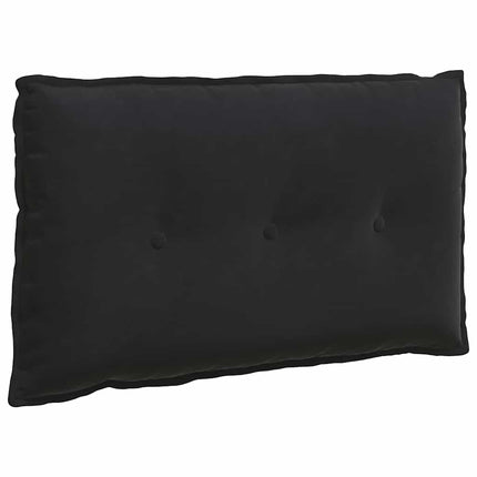 Ryggkudde Svart 80 x 50 cm Kordread tyg