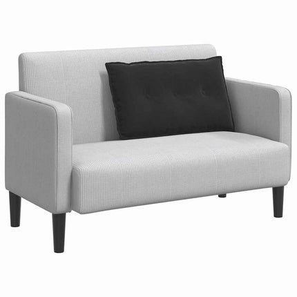 Ryggkudde Svart 80 x 50 cm Kordread tyg