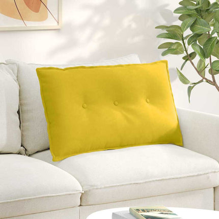 Ryggkudde Gul 80 x 50 cm Kordread tyg