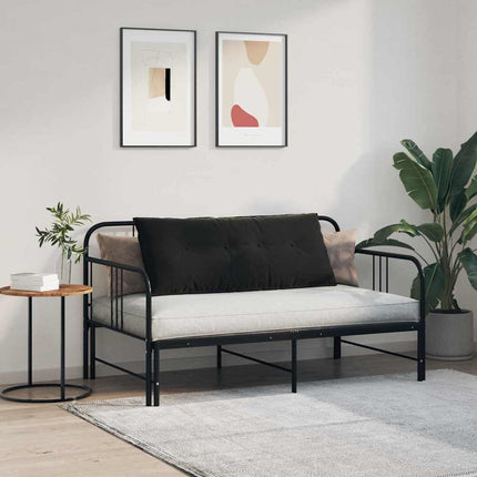 Ryggkudde Svart 120 x 50 cm Kordread tyg