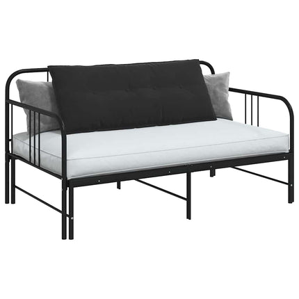 Ryggkudde Svart 120 x 50 cm Kordread tyg