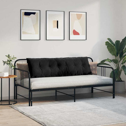 Ryggkudde Svart 160 x 50 cm Kordread tyg