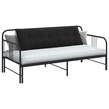 Ryggkudde Svart 160 x 50 cm Kordread tyg