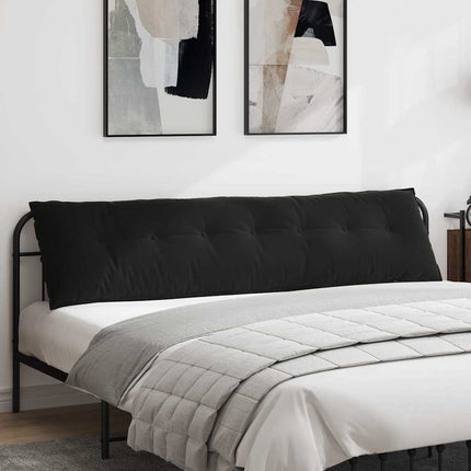 Ryggkudde Svart 200 x 50 cm Kordread tyg