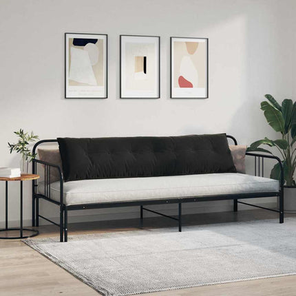 Ryggkudde Svart 200 x 50 cm Kordread tyg