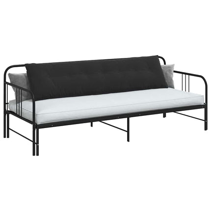 Ryggkudde Svart 200 x 50 cm Kordread tyg
