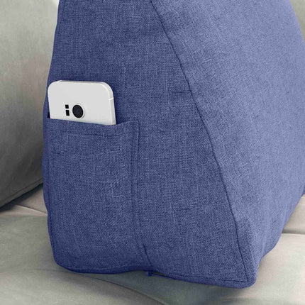 Ryggkudde Jeansblå 45 x 20 x 35 cm tyg