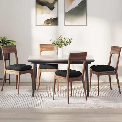Sittkuddar 4 pcs Svart 40 x 40 x 12 cm tyg