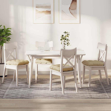 Sittkuddar 4 pcs Kräm 40 x 40 x 12 cm tyg