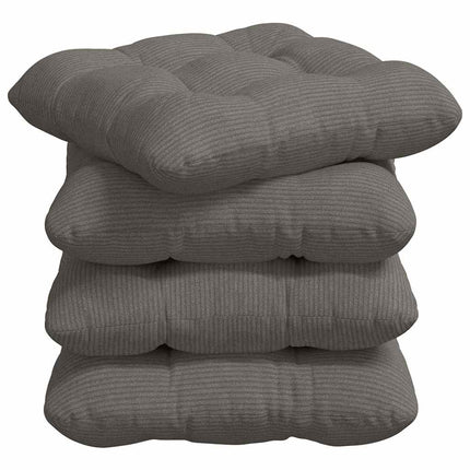 Sittkuddar 4 pcs Ljusgrå 40 x 40 cm Kordread tyg